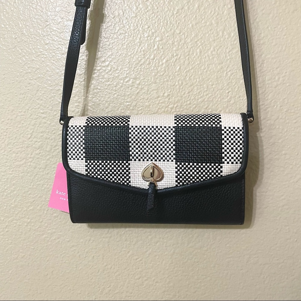 Kate Spade "Marti" Gingham Wallet Crossbody